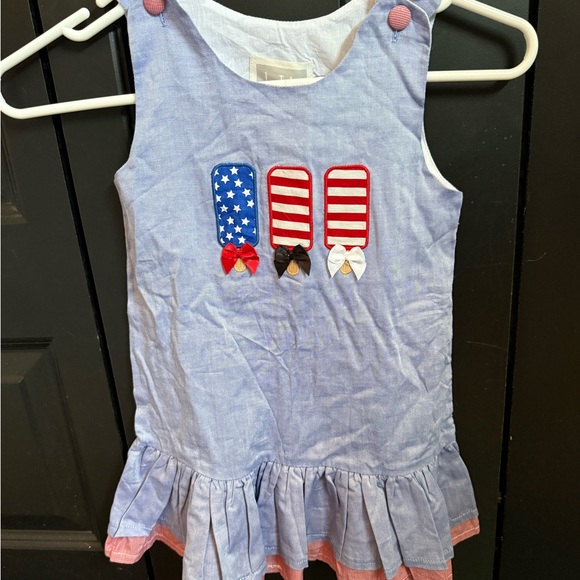 Lil cactus patriotic popsicle dress BRAND NEW W TAGS size 3 red, white, & blue - Picture 3 of 4